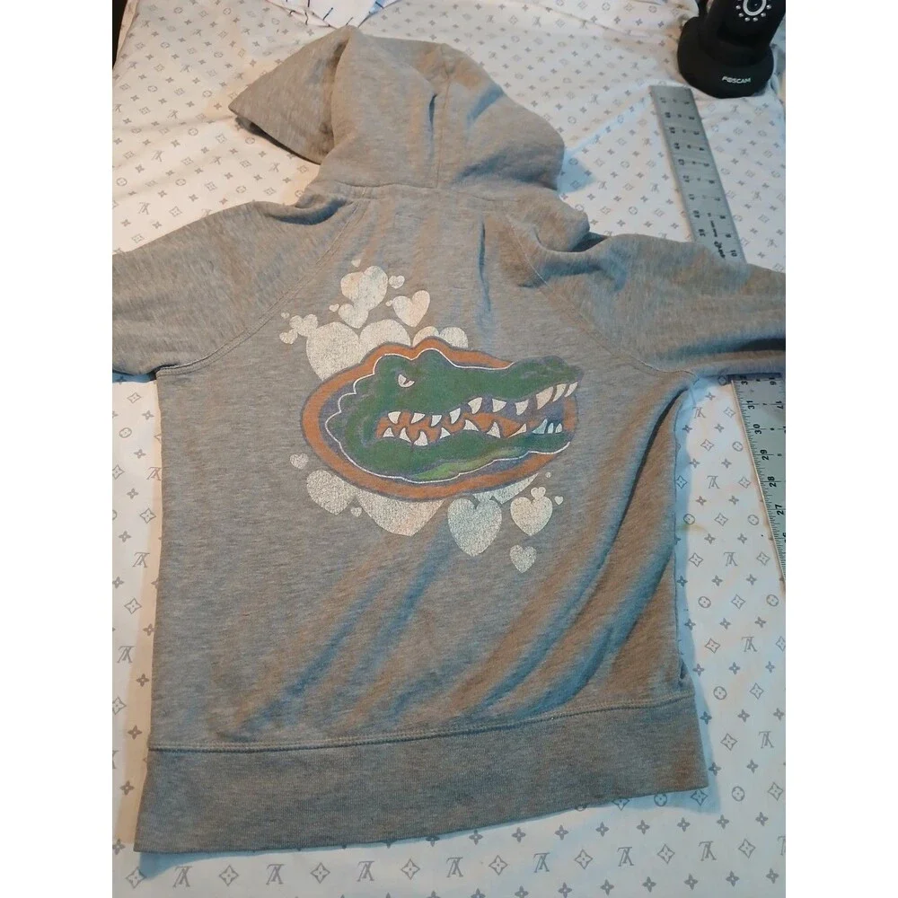 PINK Victoria's Secret University of Florida Gators Zip Hoodie Gray Blue Medium